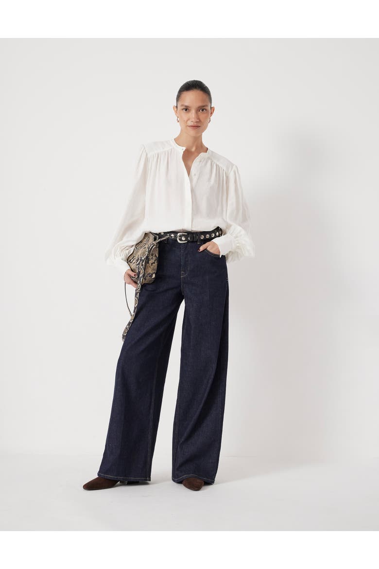 Puff Sleeve Blouse, Alternate, color, Ecru White
