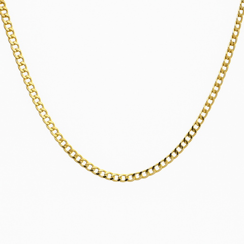 10K Yellow Gold Curb Link Necklace 4.7MM 26 inch