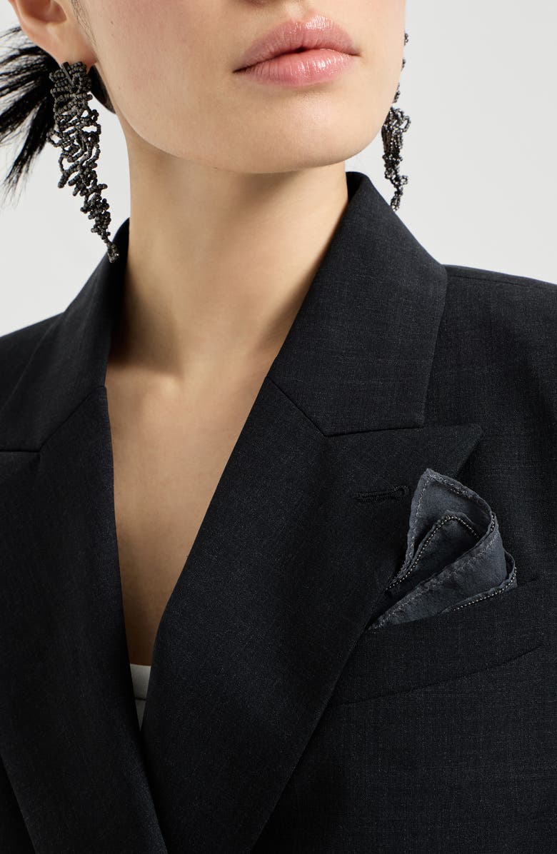 Brunello Cucinelli Blazer with monili, Alternate, color, Lignite Grey