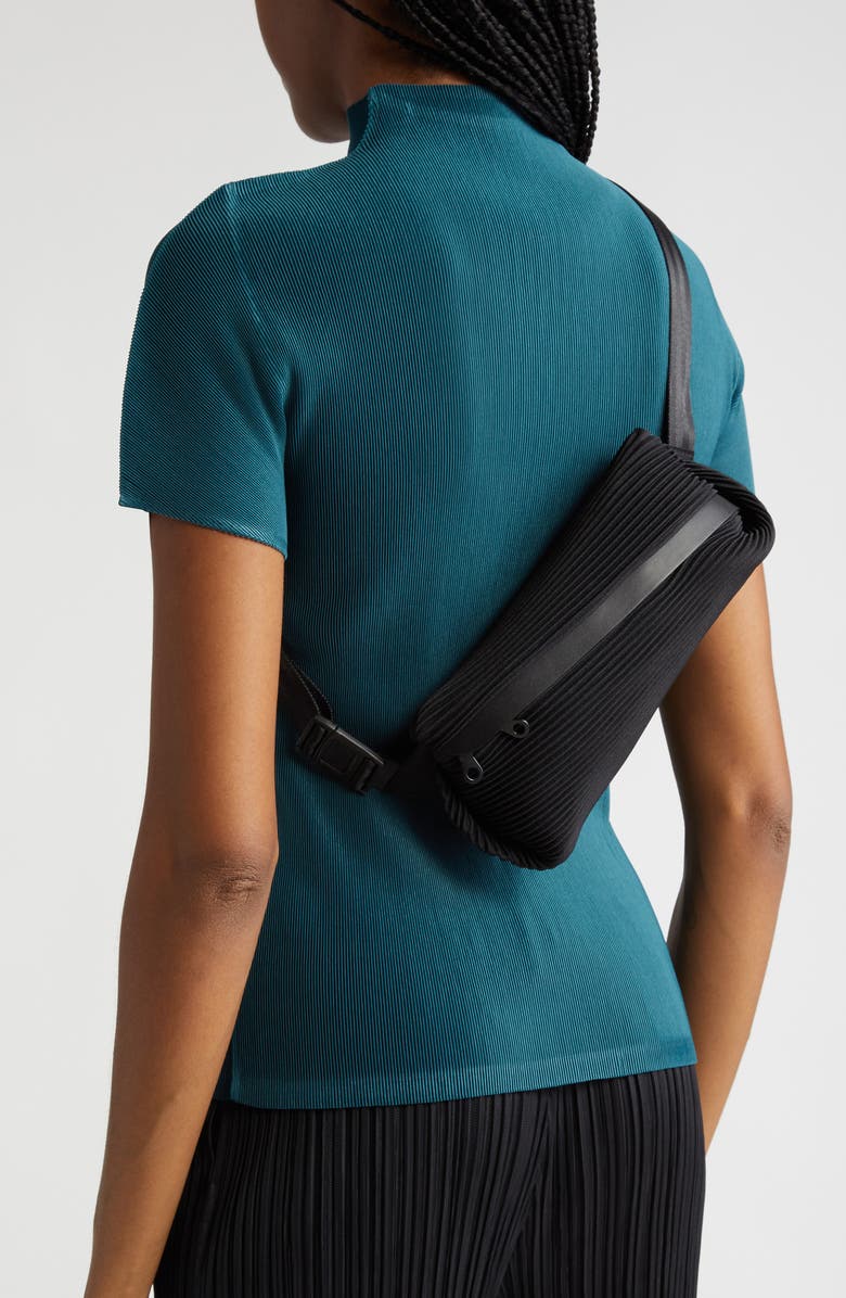 Pleats Please Issey Miyake Bias Pleated Belt Bag, Alternate, color,