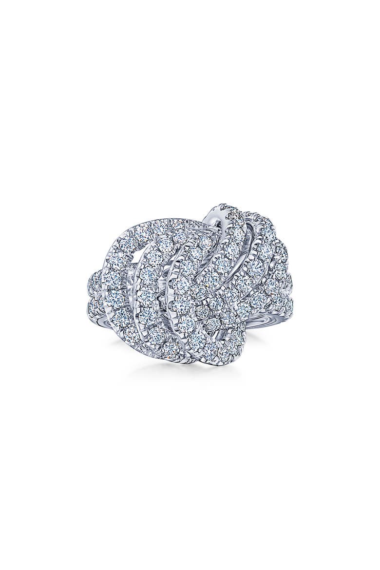 Entwine Open Knot Diamond Ring, Main, color, PLATINUM