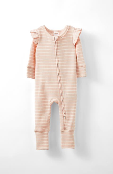 The Billie Long Sleeve Rib Romper