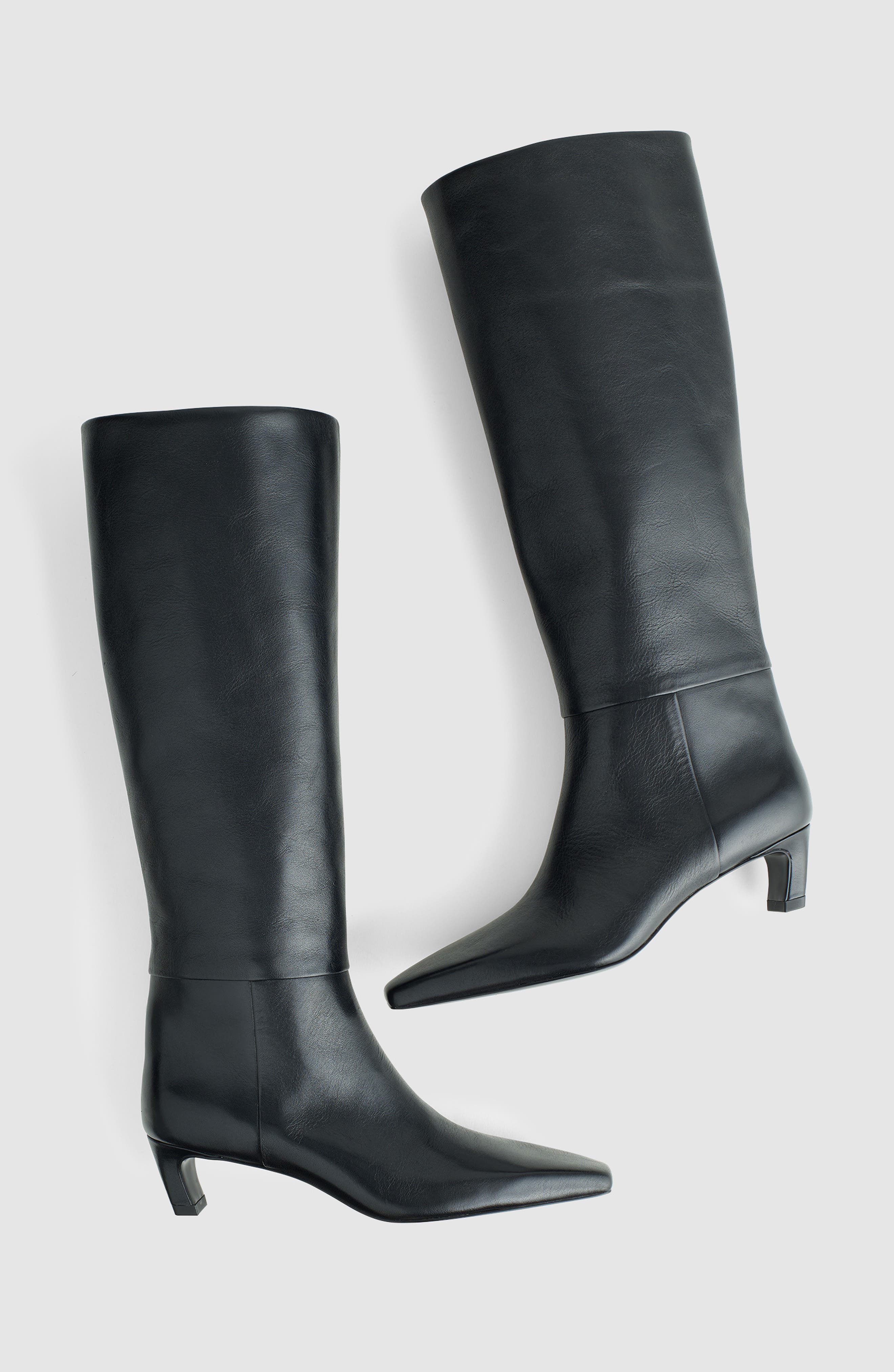 Cielo Tall Leather Boot, Alternate, color, TRUE BLACK