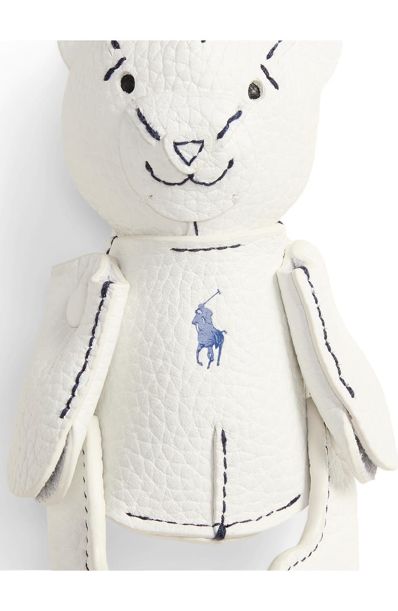 Polo Ralph Lauren Pebble Leather Polo Bear Charm, Alternate, color, Paper