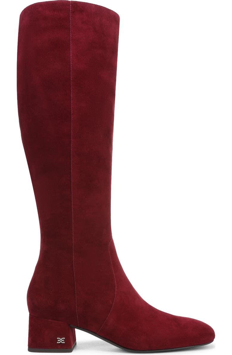 Sam Edelman Porter Knee High Boot, Alternate, color, French Merlot Suede