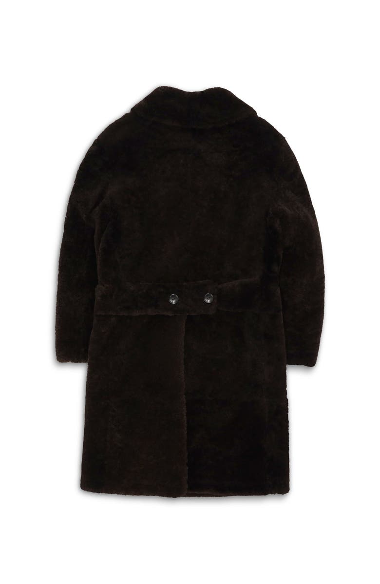 Fortela Perce Shearling Double-Breasted Coat, Alternate, color, Brown