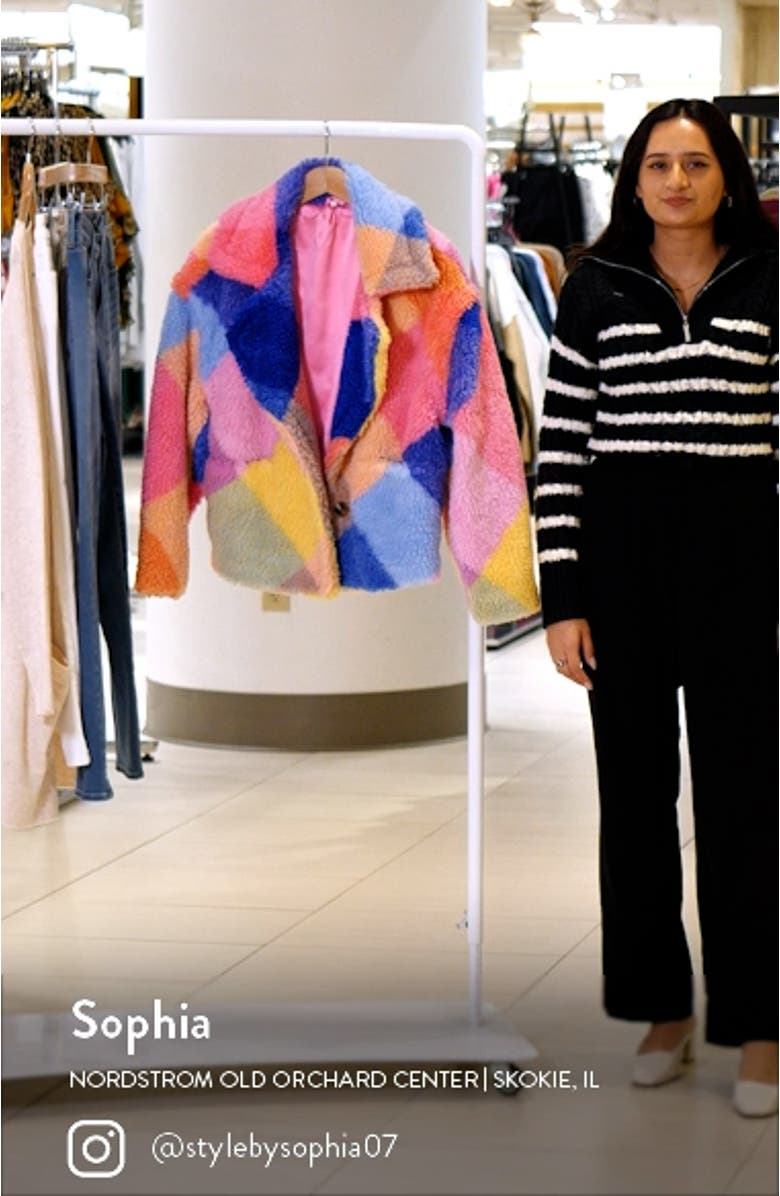Colorblock Teddy Coat, sales video thumbnail