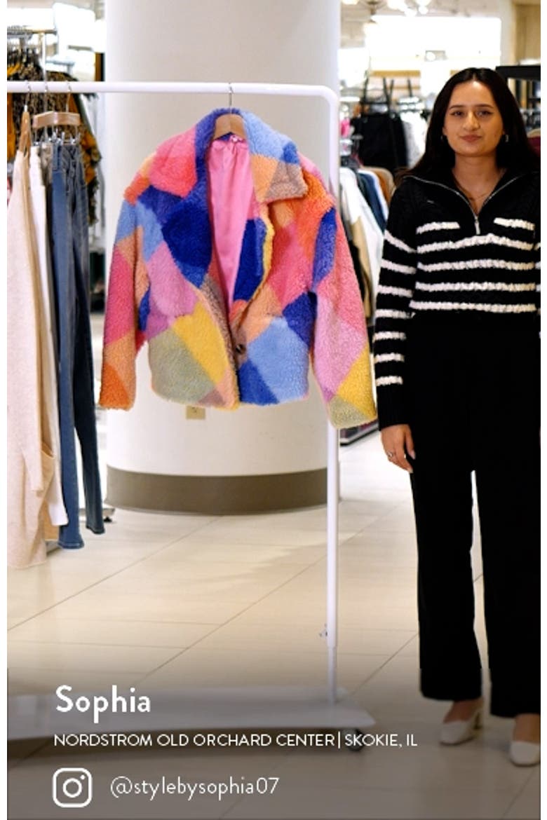 Colorblock Teddy Coat video