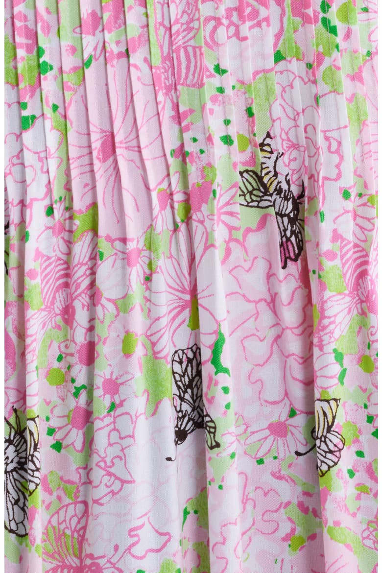 Danika Floral Print Tunic Dress, Alternate, color, PISTACHIO MACARON BEES KNEES