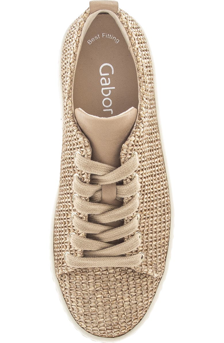 Gabor Woven Platform Sneaker, Alternate, color, Sand