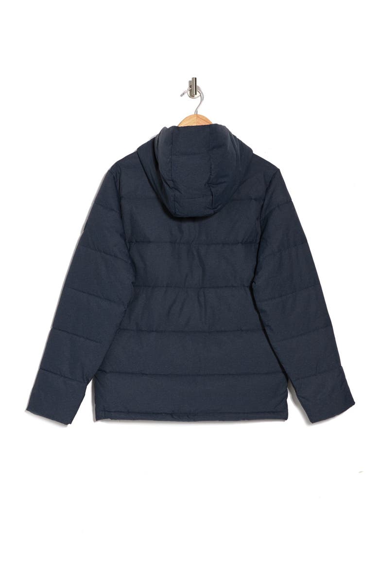 Original Penguin Heatherd Hooded Puffer Jacket, Alternate, color, 