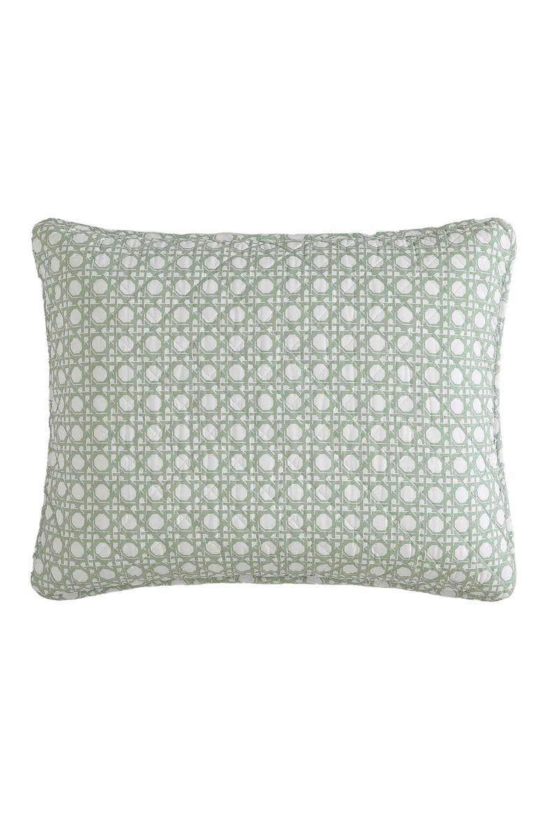 Diamond Isle Cotton Quilt & Sham Set, Alternate, color, LT-PASTEL GREEN