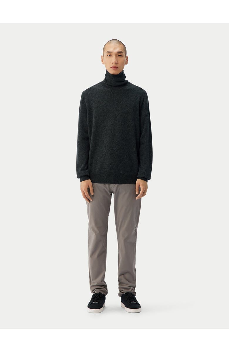 Gobi Cashmere Timeless Turtleneck Cashmere Sweater, Alternate, color, Charcoal