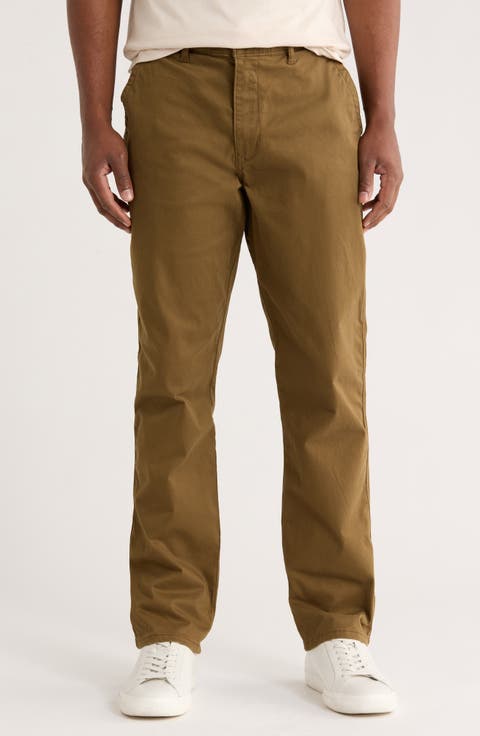 Sateen Flat Front Pants