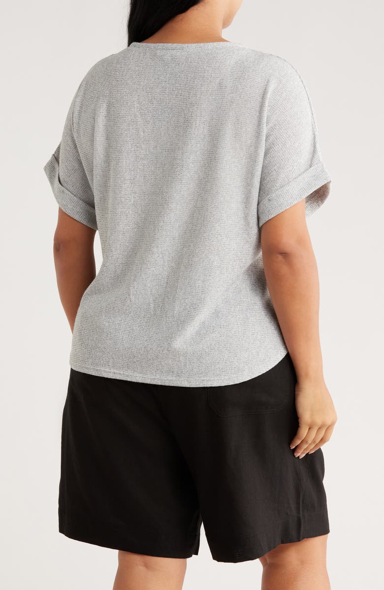 MAX STUDIO Dolman Short Sleeve Top, Alternate, color, Grey-Grey