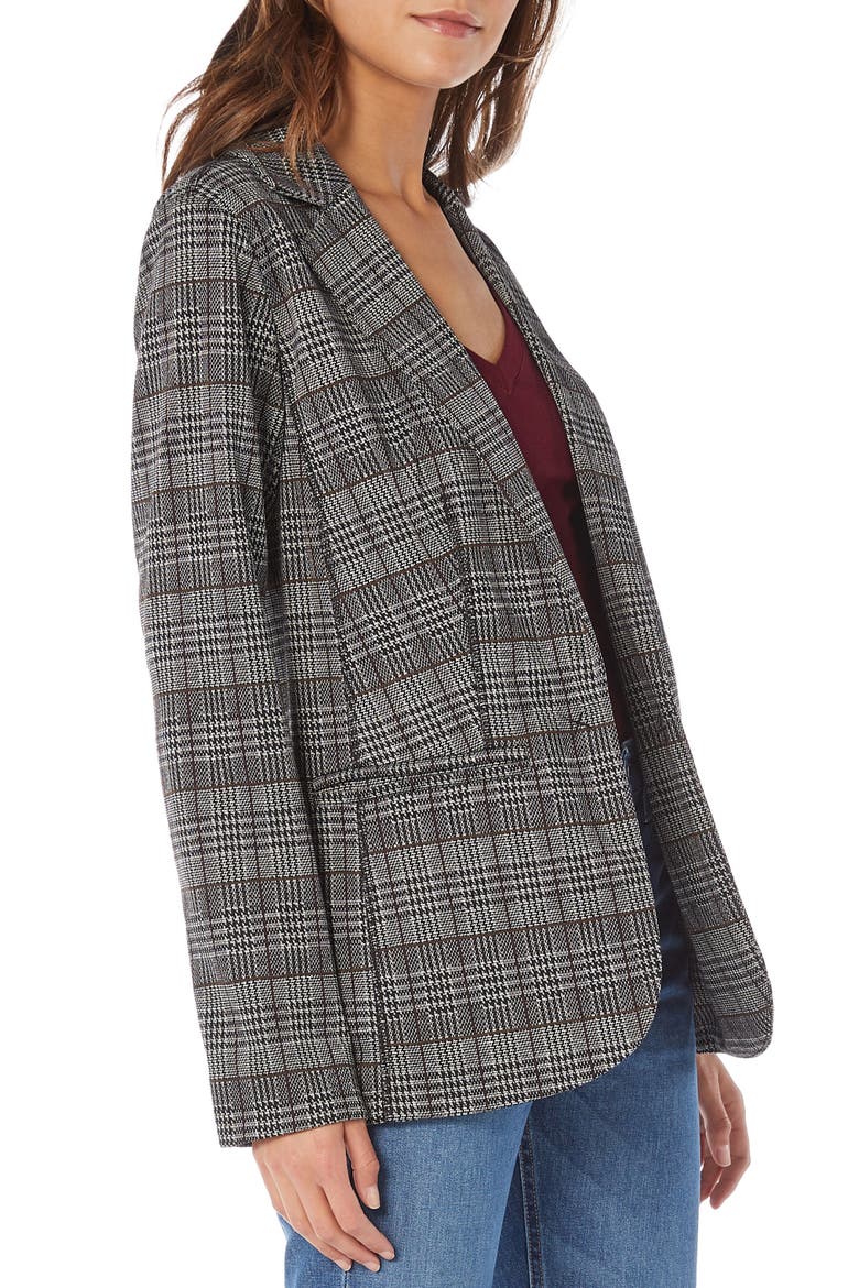 Plaid Ponte Blazer, Alternate, color, PLAID