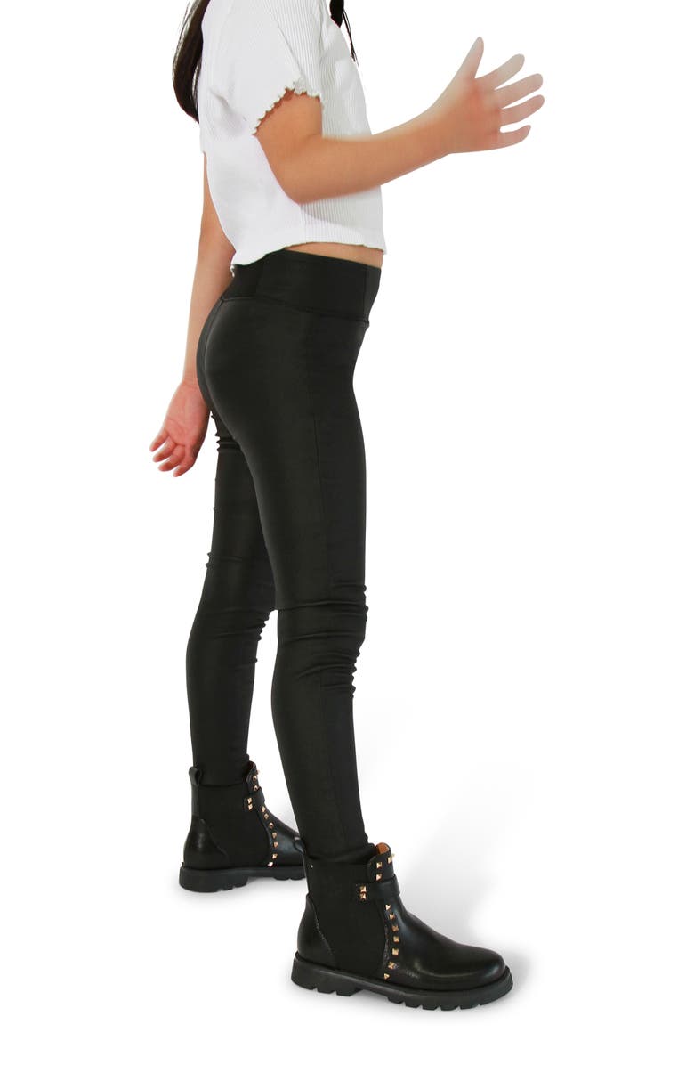 Belle & Bloom City Slicker Mini Coated Legging, Alternate, color, Black