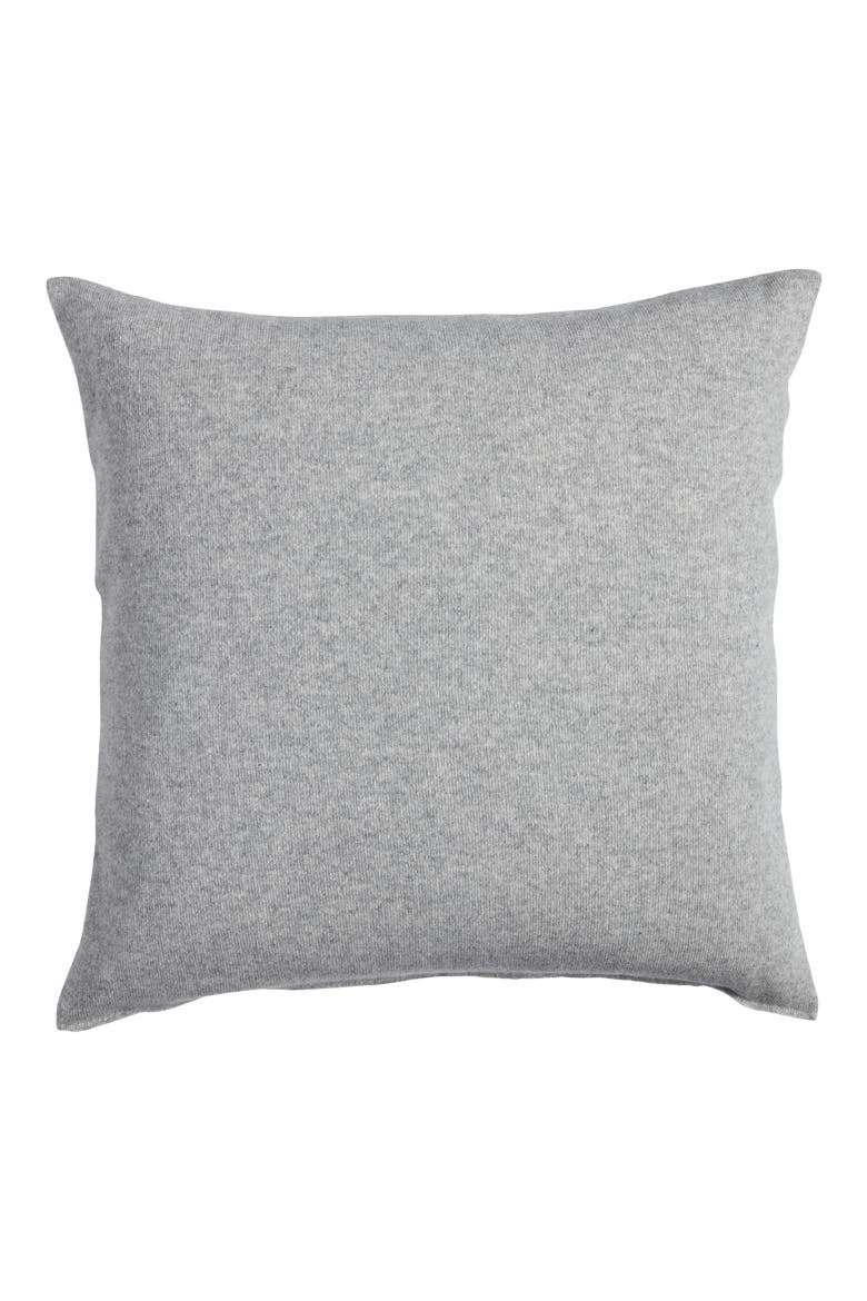 Cashmere Accent Pillow, Alternate, color, GREY DOVE HEATHER
