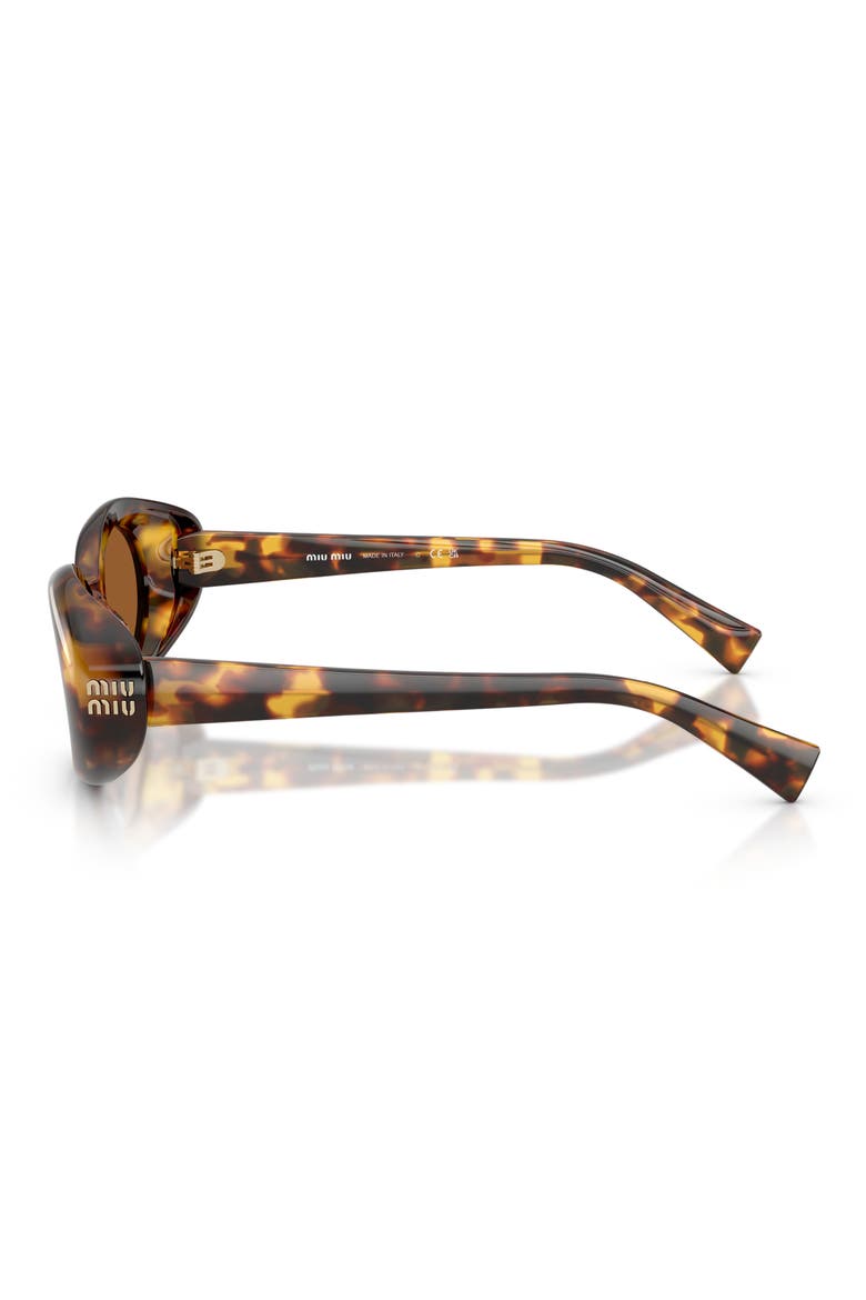 52mm Oval Sunglasses, Alternate, color, HONEY HAVANA / DARK BRONZE