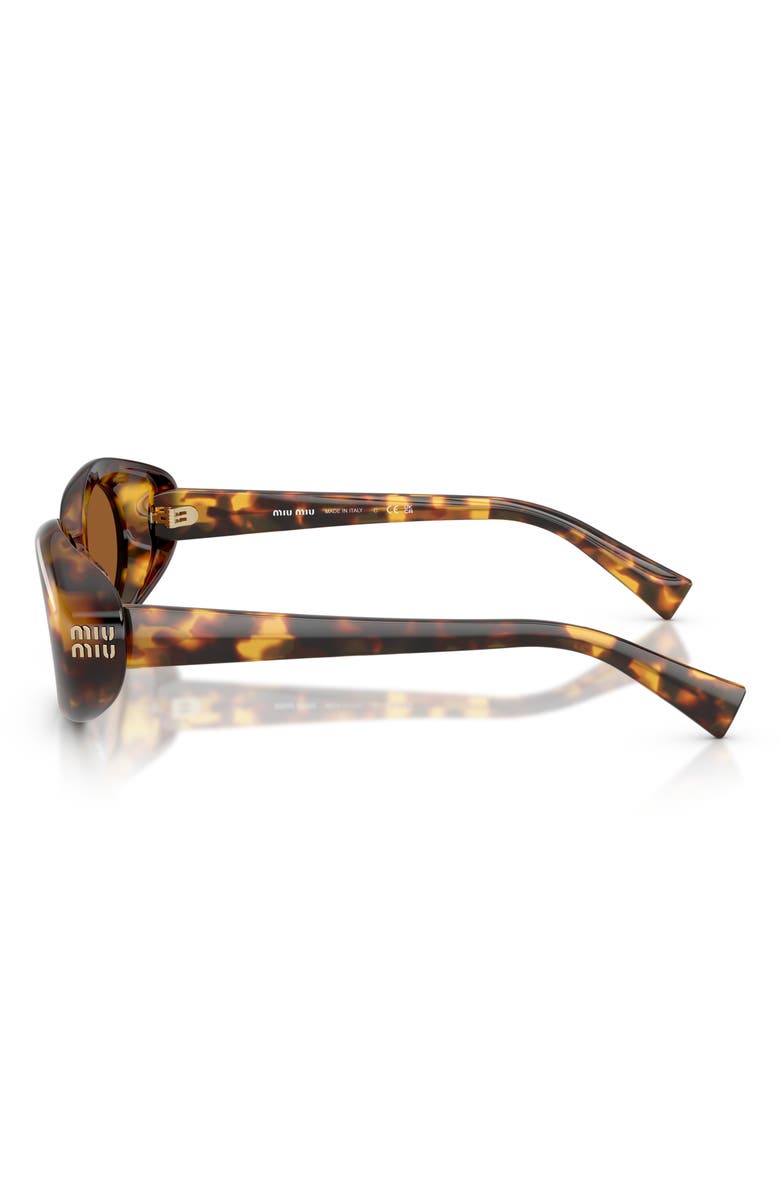 Miu Miu 52mm Oval Sunglasses, Alternate, color, Honey Havana / Dark Bronze