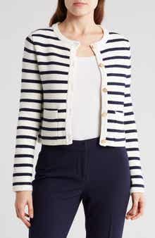 Amanda & Chelsea Stripe Crop Jacket