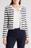 Amanda & Chelsea Stripe Crop Jacket