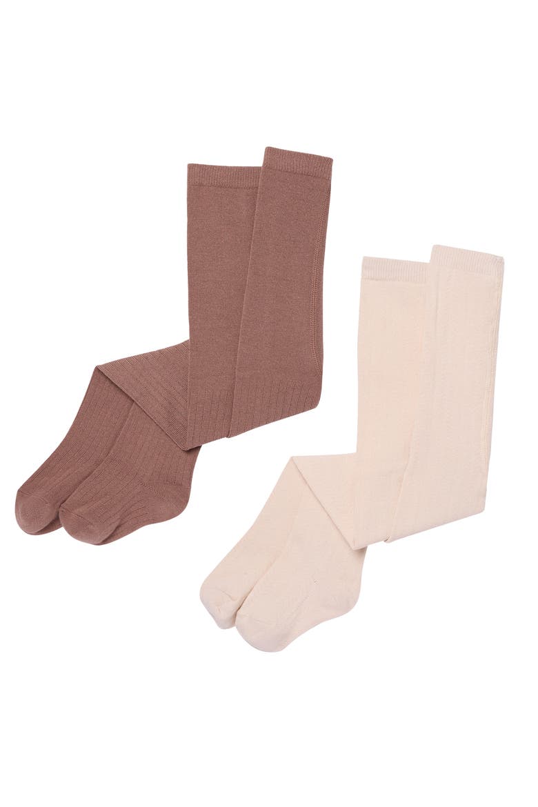 Footed Tights 2-pack, Main, color, Neutral