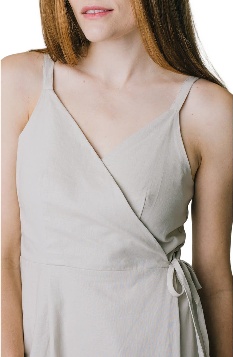 Hope & Henry Women's Ruffle Hem Wrap Dress, Alternate, color,