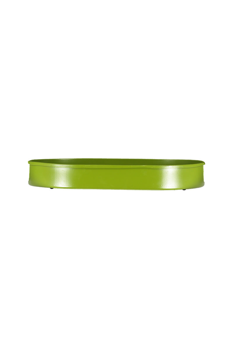 Oval Metal Candle Platter, Alternate, color, Olive