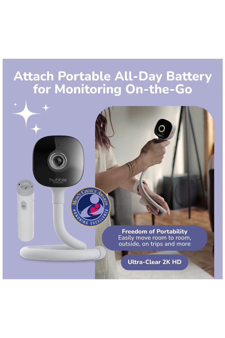 GoBaby AI Portable Baby Monitor, Alternate, color, WHITE