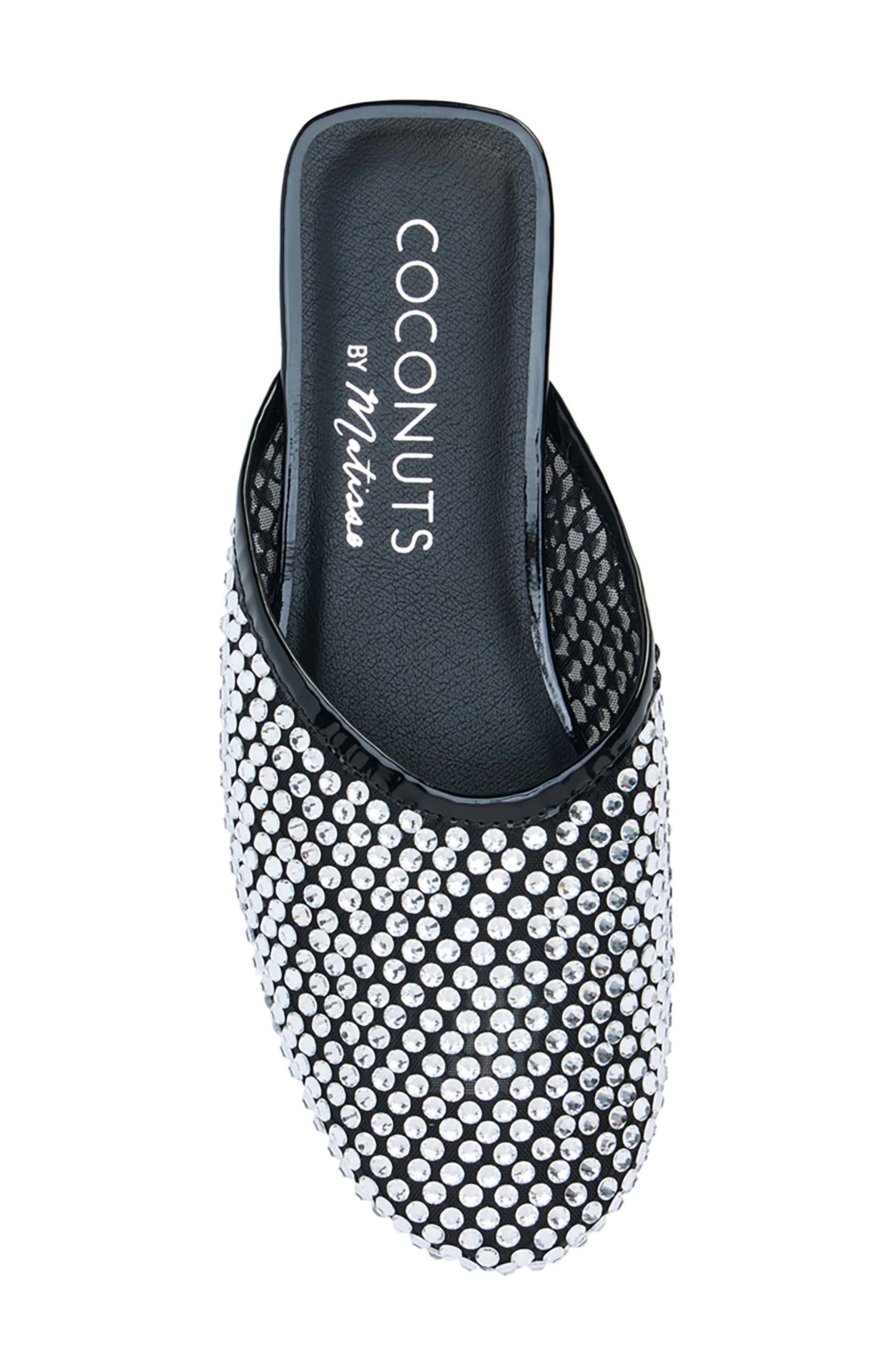 Coconuts by Matisse Karlie Rhinestone Mesh Mule, Alternate, color, Black