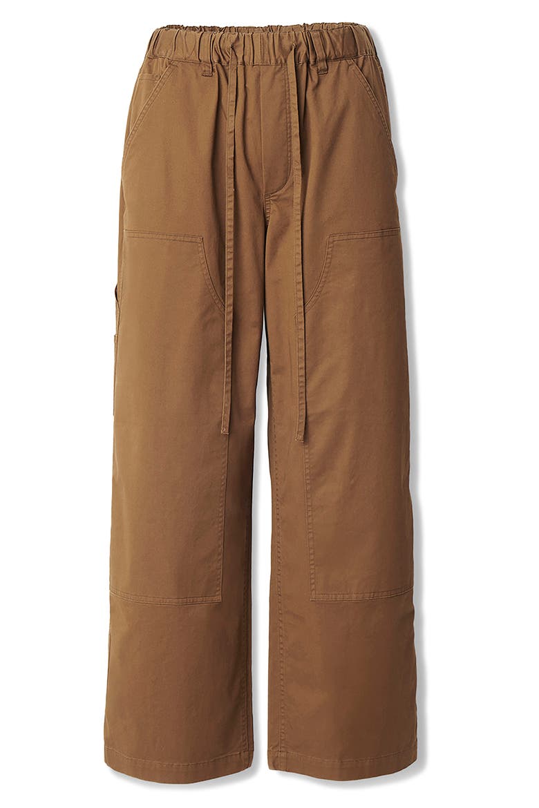 Jolie Stretch Cotton Carpenter Pants, Alternate, color, LIGHT BROWN
