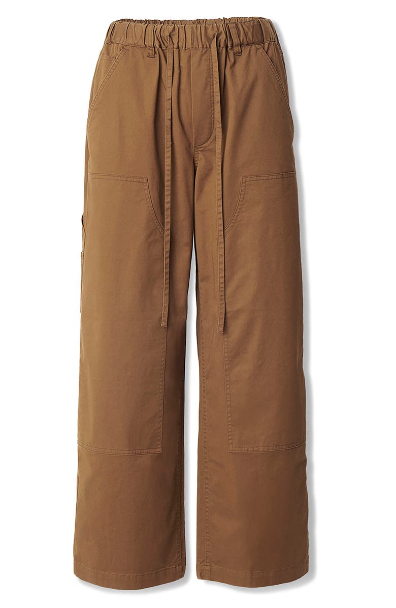 rag & bone Jolie Stretch Cotton Carpenter Pants, Alternate, color, Light Brown