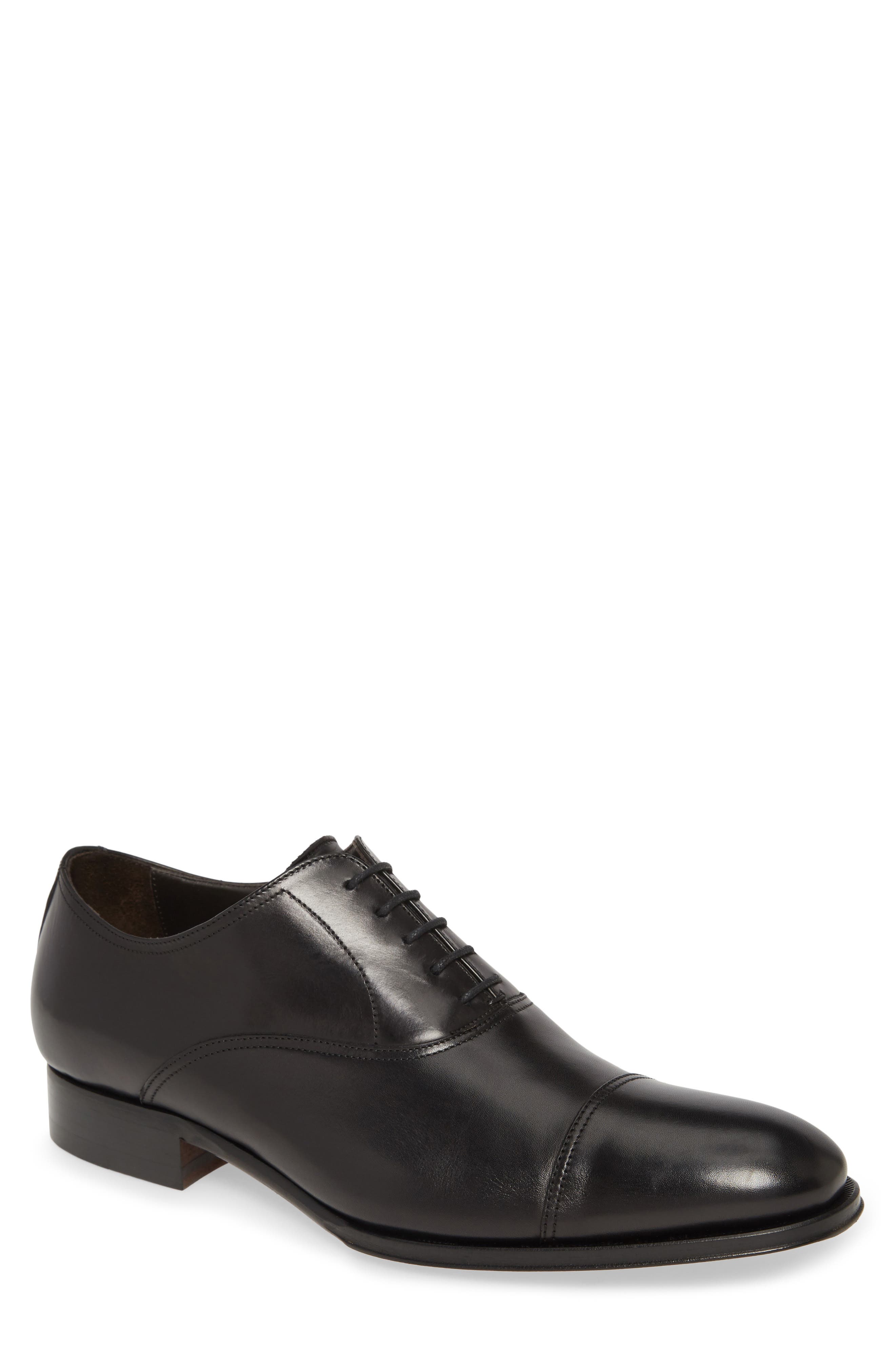Brandon II Cap Toe Oxford, Main, color, NERO