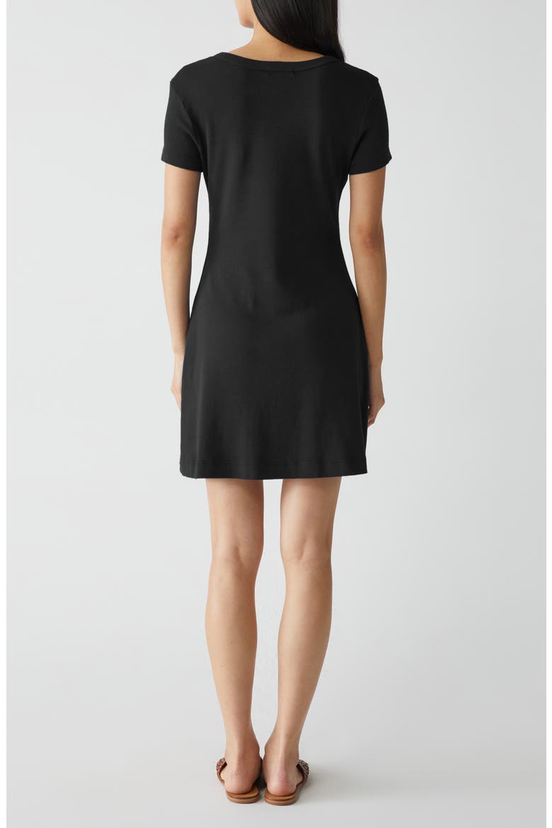 Liza Swing Cotton T-Shirt Dress, Alternate, color, BLACK