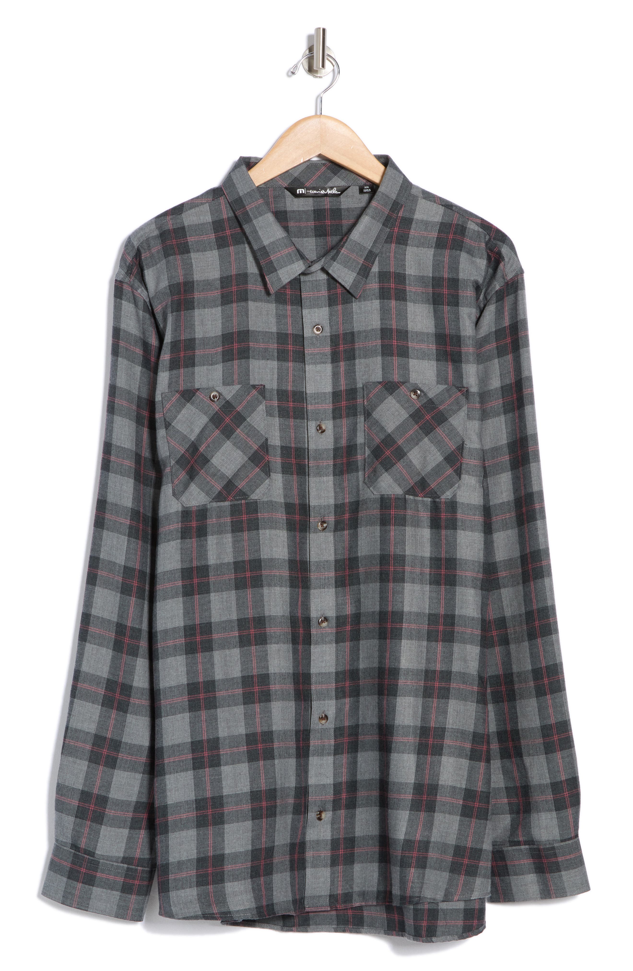 TravisMathew Cloud Plaid Flannel Button-Up Shirt