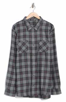 TravisMathew Cloud Plaid Flannel Button-Up Shirt
