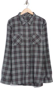 TravisMathew Cloud Plaid Flannel Button-Up Shirt