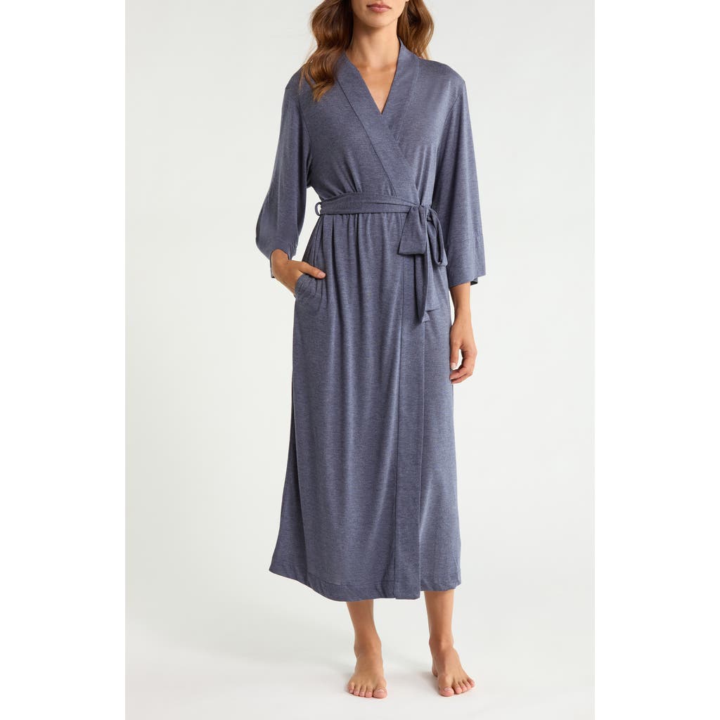 Natori Delight Robe in Heather Night Blue at Nordstrom, Size X-Large