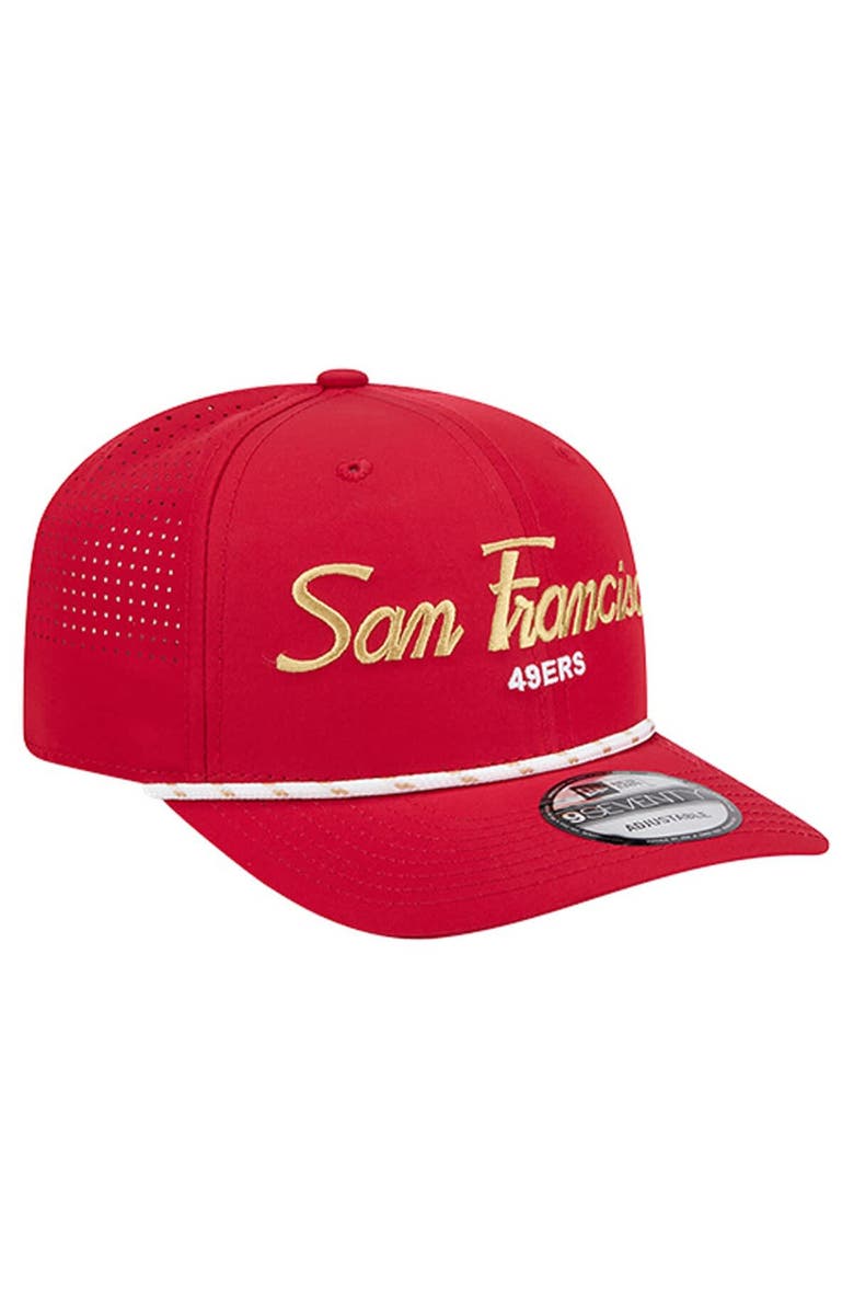 New Era Men's New Era Scarlet San Francisco 49ers Script 9SEVENTY Adjustable Hat, Alternate, color, Scarlet