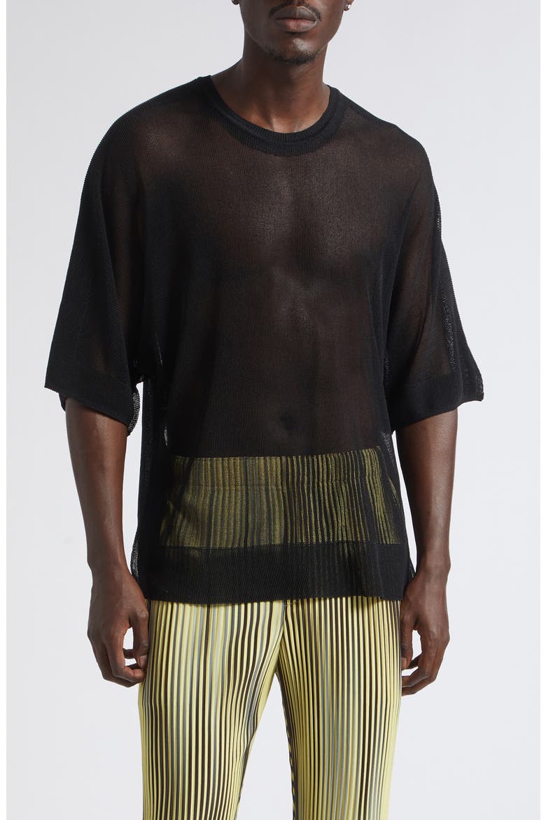 Washi Framework-T T-Shirt, Main, color, BLACK