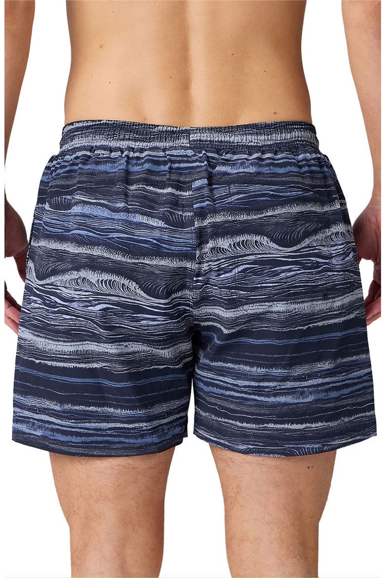 Men's The Swim Trunk 5in, Alternate, color, Deep Navy Breaking Waves