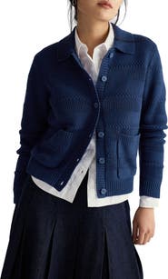 Seasalt Cornwall Nut Lane Collared Organic Cotton Cardigan
