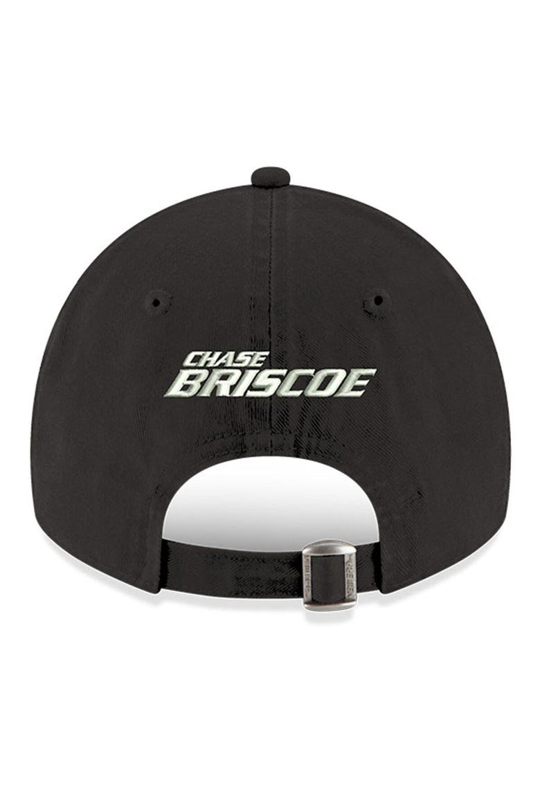Men's New Era Black Chase Briscoe Enzyme Washed 9TWENTY Adjustable Hat, Alternate, color, Black