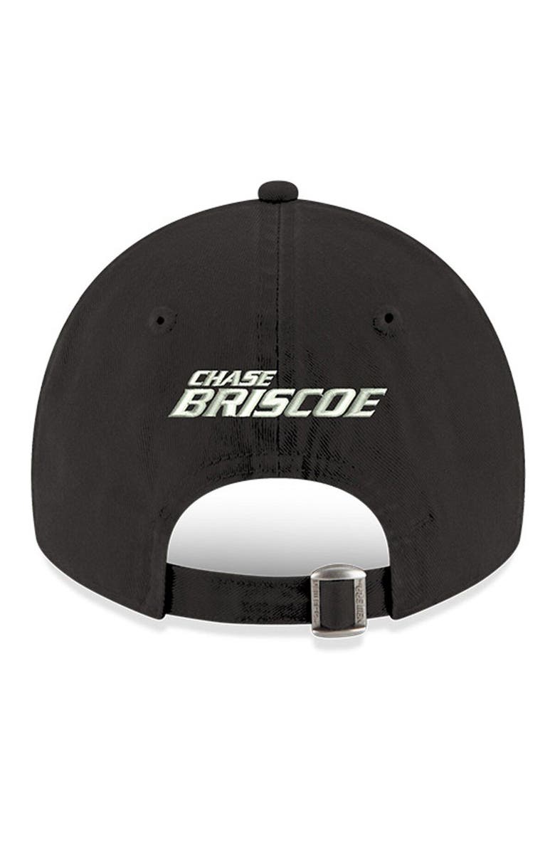 New Era Men's New Era Black Chase Briscoe Enzyme Washed 9TWENTY Adjustable Hat, Alternate, color, Black