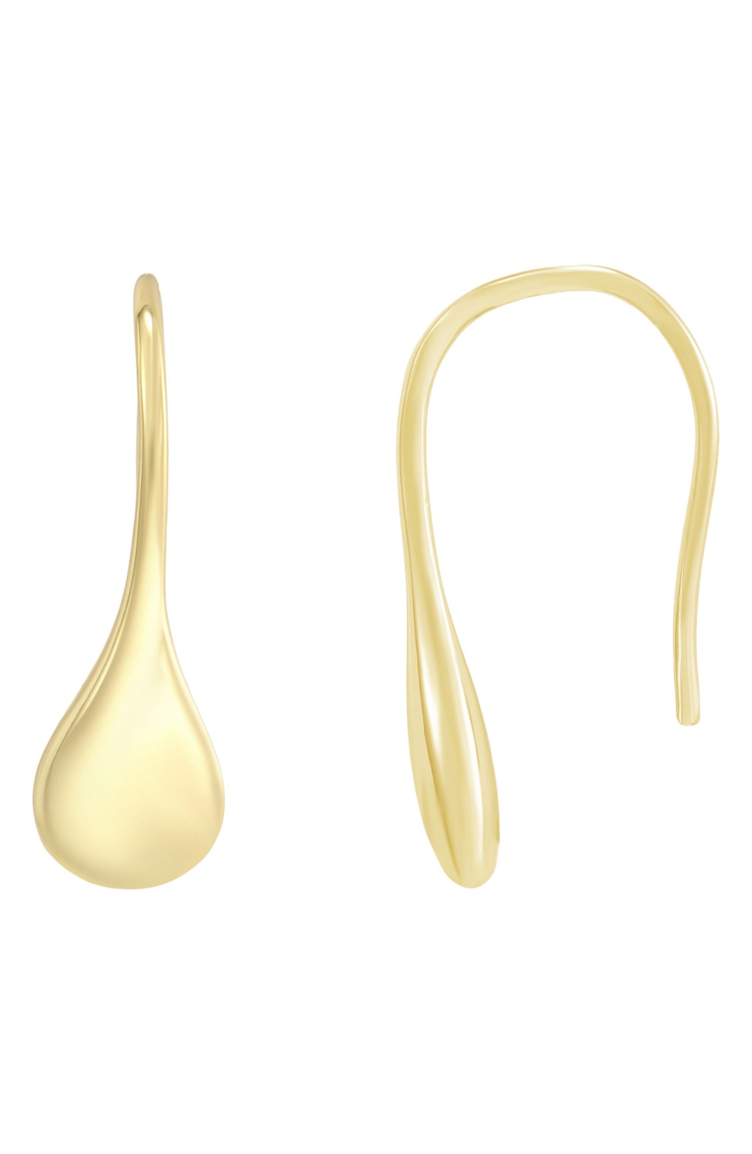 Silver Plated Teardrop Threader Earrings