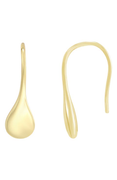 Silver Plated Teardrop Threader Earrings