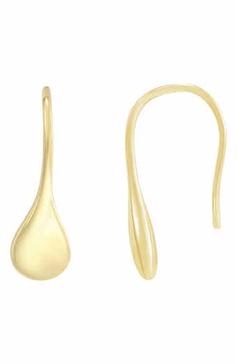 Silver Plated Teardrop Threader Earrings