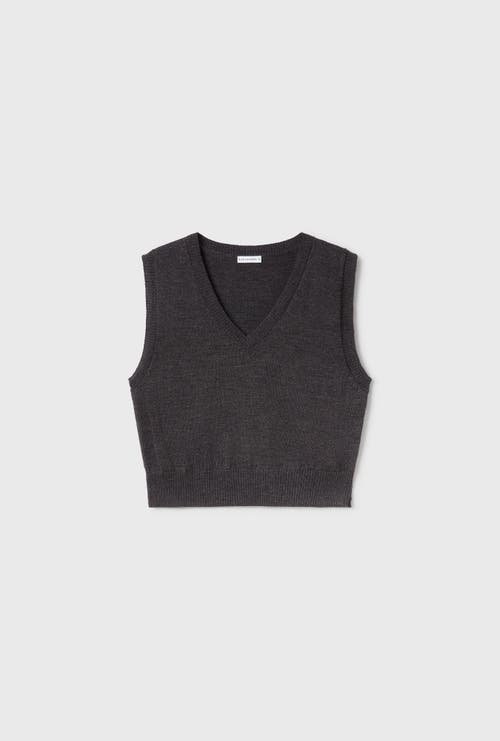 Shop Silk Laundry V -neck Sweater Vest Granite Melange