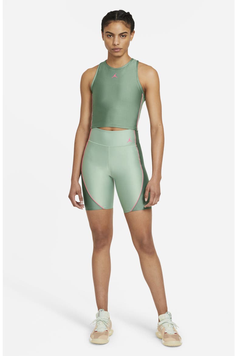 Nike Jordan Essential Pocket Bike Shorts, Alternate, color, STEAM/ GREEN/ SUNSET PULSE